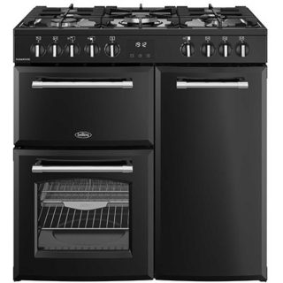 Belling RCAFHOUSE90DFBLK Farmhouse 90DF Range Dual Fuel Cooker - Black