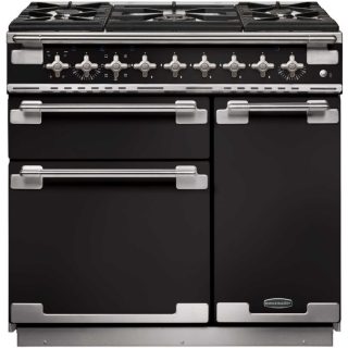 Rangemaster Elise ELS90DFFGB 90cm Gas Dual Fuel Range Cooker - Black