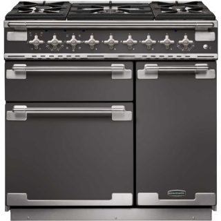 Rangemaster Elise ELS90DFFSL 90cm Gas Dual Fuel Range Cooker - Grey